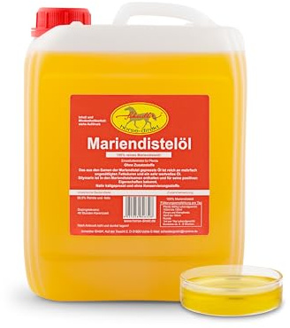 Scheidler horse-direkt Mariendistelöl 10 L Kanister Einzelfuttermittel für Pferde, Hunde & Katzen – Natürliche Nahrungsergänzung & kaltgepresst – Reich an Omega 6 und Vitamin E