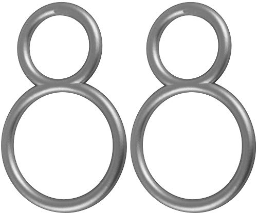 Bestlivings Dekoringe 2er Pack für Gardinen Querbehang in Silber matt, Drapieringe für Vorhänge, Dekoschals - Typ B