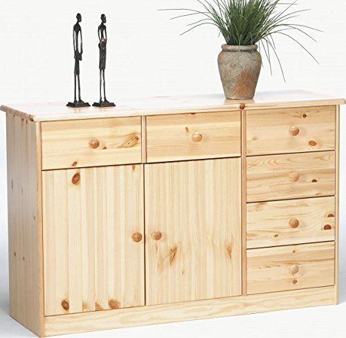Erst-Holz 90.50-26 Kommode Anrichte Kiefer Natur 6 Schubladen, 2 Türen