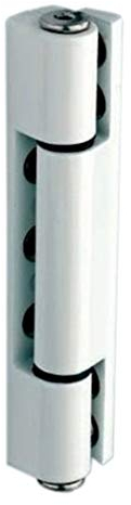 White uPVC Door Angled Butt Hinge - 115mm Hinge - Double Glazed Door Hinge