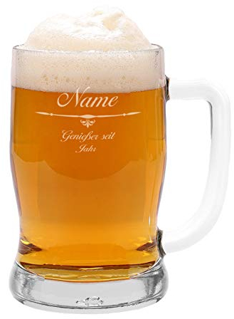 Leonardo Edler Bierkrug mit Gratis Gravur des Namens und des Jahres
