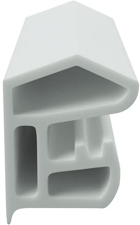 DIWARO® Stahlzargen-Dichtung SZ165 | weiß oder grau | 5 lfm für Haus- und Innentüren. Zum Schallschutz und abdichten der Tür. Bestehend aus TPE (Thermoplastischen Elastomer) (weiß)