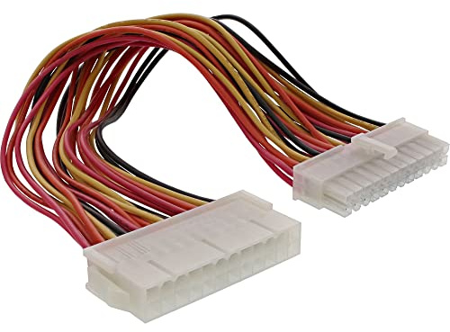 InLine 26629K Strom Verlängerung intern, 24pol ATX Stecker / Buchse, Netzteil zu Mainboard, 0,2m