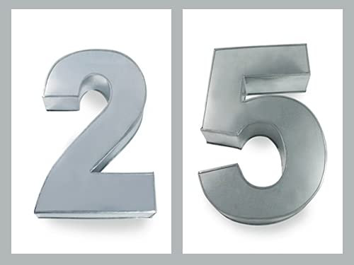 Small Number Two & Five Birthday Wedding Anniversary Cake Tin – 10” x 8” (3” deep) Each Cake tin