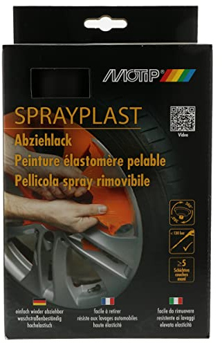 MOTIP SPRAYPLAST Abziehlack Schwarz matt 2 x 400 ml - Sprühfolie