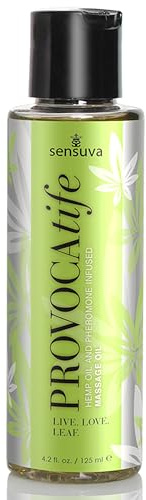 Sensuva E27507 Provocatife Cannabis Oil & Pheromone Infused Massage Oil, 120 ml