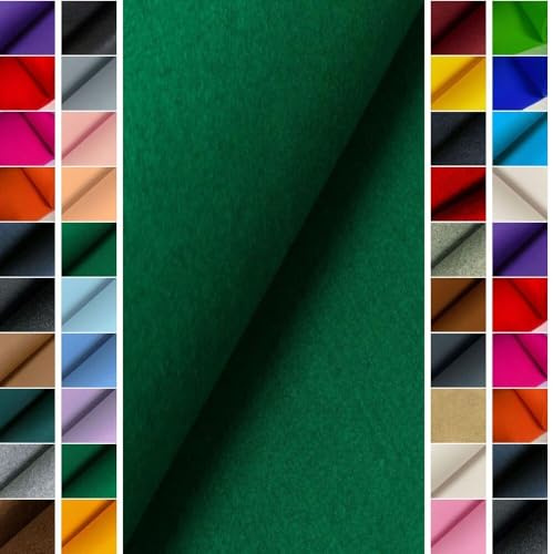 StoffBook DKLGRÜN PREMIUM FILZSTOFF 4MM EDLE OPTIK WIE WOLLFILZ BASTELFILZ 100CM BREITE, C985