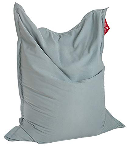 QSack sittsäck Indy, med inlopps- och föroreningsbeprövade EPS toxproof mikropärlor, 140 x 180 cm inomhus sittsäck XXL, ny (blågrå)