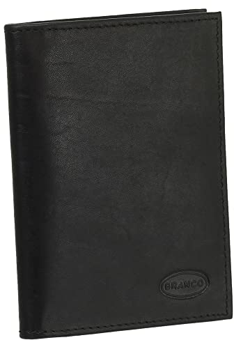 Leder Ausweisetui Ausweishülle Basic Dokumentenmappe Ausweismappe Ideal fürs Auto Farbe Schwarz