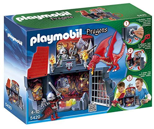 Playmobil Dragons 5420 Coffret - Chevaliers et dragon transportable