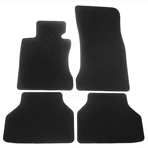 TN AZ Autofußmatte Classic (TAS) schwarz für BMW 5er E60 Baujahr 2003 bis 2010 LIM. | Befestigung Klett zu Hakenband