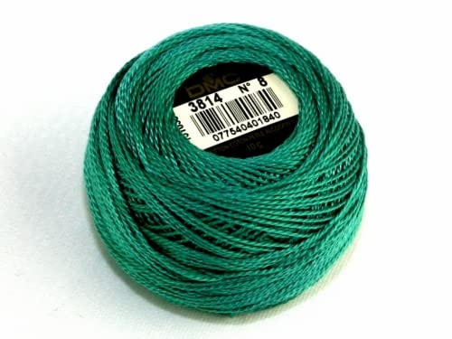 DMC Baumwolle Perle Gewinde Größe 8 3814 – Pro 10 Gramm Ball