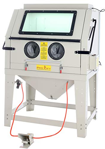 Pro-Lift-Montagetechnik Sandstrahlkabine 990 Liter inkl. Zubehör, eingebaute Absaugung und Öffnungsklappe, SBC990AJ, 01650