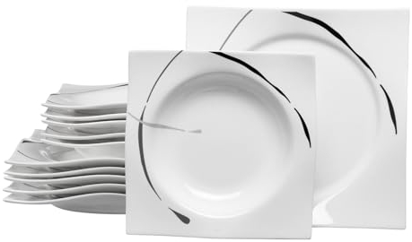 Ritzenhoff & Breker Dacapo Tafelservice 12-teilig, hochwertiges Porzellan, spülmaschinengeeignet, 582765