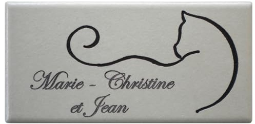 GUIZZO Creart - Targa Personalizzata Nomi/Via in Ceramica, Targhetta Personalizzata Modificabile con Numero Civico Esterno, Targhetta Porta Ingresso Personalizzata Made in Italy, 15x7H cm, Panna