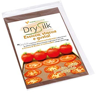 Tauro Essiccatori, sistema antiaderente DrySilk per Essiccatori Alimentari, 5 fogli in fibra di vetro antiaderente riutilizzabili. Prodotto 100% Made in Italy