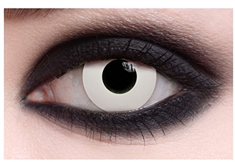 lentilles pour Halloween annuelles valables 1 an de Couleur sans Correction Fantaisie Crazy déguisement (Zombie)