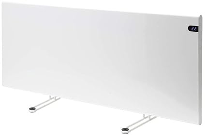 Adax Neo Portable Electric Panel Heater/Convector Radiator With Timer, Thermostat, Modern, Slimline (White, 1200W)