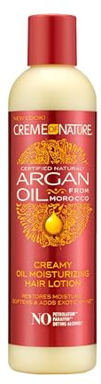 Creme Of Nature Argan Oil Creamy Oil Moisturizing Hair Lotion, Lozione Idratante per Capelli all'Olio di Argan, 250 ml