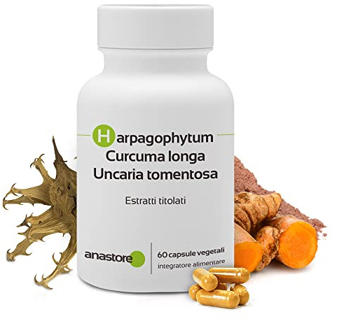 Gelenkschmerzen * Harpagophytum, Curcuma, Uncaria Tomentosa (Katzenkralle) * 310 mg / 60 Kapseln * Gelenk