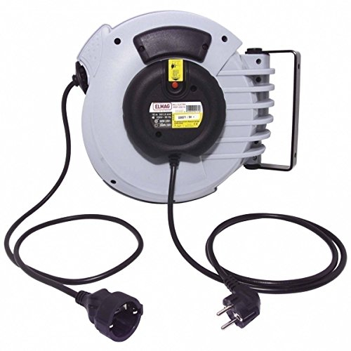 ELMAG avvolgicavo automatico professionale 230/18 H05VV-F 3 G1.5 lunghezza 18 m IP20, 1 pezzi,42171