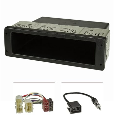 tomzz Audio 2456-002 Radioblende Set Profi-Version extrem stabil kompatibel mit Volvo S70 V70 bis 1999 mit Radioadapter ISO GT5 Antennenadapter DIN