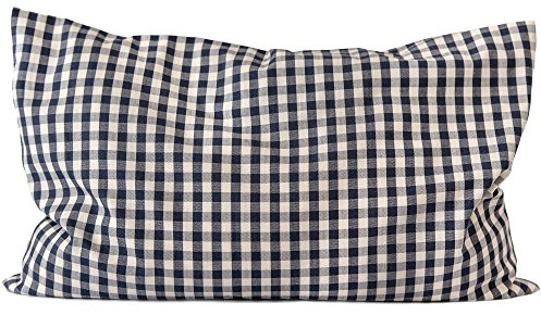 GIRAFFENLAND Bio Lavendelkissen 30x20cm, Bio-Bezug blau-weiß + Bio Inlett Natur/Duftkissen Kräuterkissen