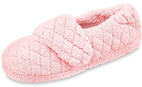 Acorn Women's Adjustable Spa Wrap Slipper, Pink, 9.5-10.5
