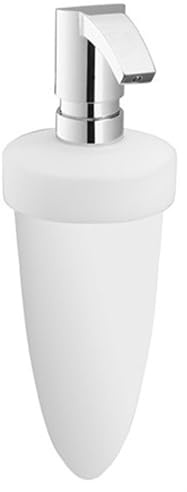 KEUCO Lotion-Spender mit Pumpe, Metall verchromt und Opak-Kunststoff, Seifenspender für Bad und Gäste-WC, Wandmontage, Smart