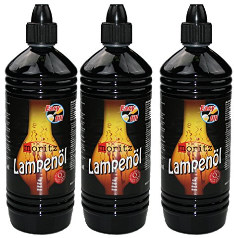 Moritz Lampenöl 3 Liter für Öllampen und Gartenfackeln – klar, rußfrei