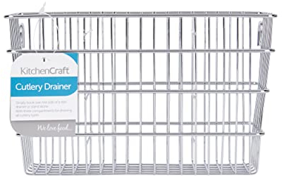 KitchenCraft - Panier Égouttoir pour Couverts, Acier, 20 x 8 x 12 cm