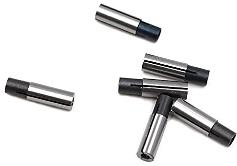 Chiloskit Spannzangenadapter 1/4 auf 1/8, Spannzangenfutter, Umwandlung CNC-Gravur-Bit, Fräser-Konverter für Oberfräser, Fräs-Bit, 6 Stück