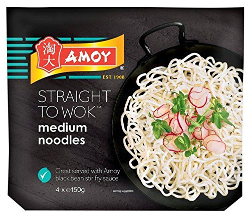 Amoy Droite Wok De Nouilles Moyennes 4 X 150G - Paquet de 6