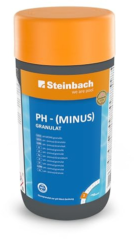 Steinbach Poolpflege pH-Minus Granulat - 0753001TV00-1,5 kg - Zur pH-Wert-Senkung im Pool - Gut löslich & staubreduziert - Für bessere Wirksamkeit von Chlor & Desinfektionsmitteln