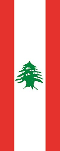 U24 Drapeau du Liban en format portrait 80 x 200 cm
