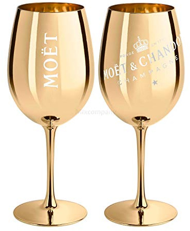 Moet & Chandon Champagne Champagne 1 x bicchiere in oro rosa