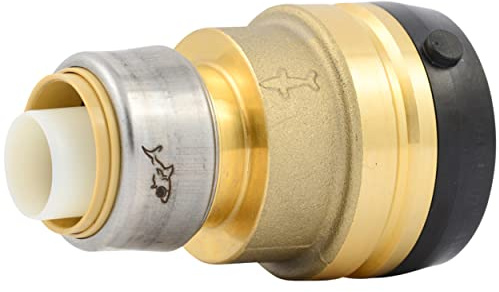 SharkBite 1-1/2 Inch x 1 Inch Reducing Coupling, Push to Connect Brass Plumbing Fitting, PEX Pipe, Copper, CPVC, PE-RT, HDPE, UXL014128