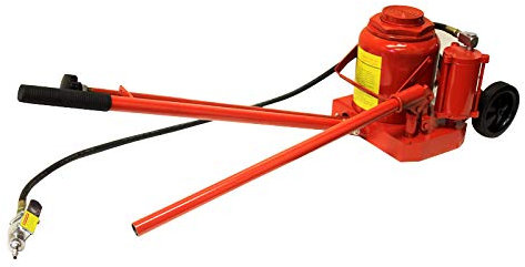 Stark USA 50 Tonnen Lufthydraulischer Wagenheber (45,4 kg) Kapazität Griff Flaschenwagenheber Eingebaute Räder Manövrierfähigkeit, Garage Reparatur LKW Geschäfte Air Jack