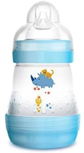 Istruzioni in Lingua Straniera - Mam Biberon Easy Start Anti-Colic A117 Biberon Anticoliche Brevettato con Tettarella 1 in Silicone, per Neonati da 0 Mesi, 160 Ml, Blu, Auterierieriable in 3 Minuti