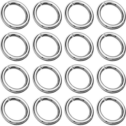 My-Bead 20 Stück Binderinge Biegeringe Ø 5mm x Ø 1mm Drahtstärke 925 Sterling Silber für Schmuckherstellung DIY