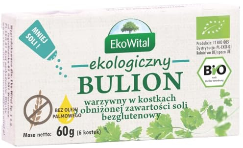 Brodo vegetale a cubetti (ridotto contenuto di sale, senza olio di palma, senza glutine) BIO 60 g