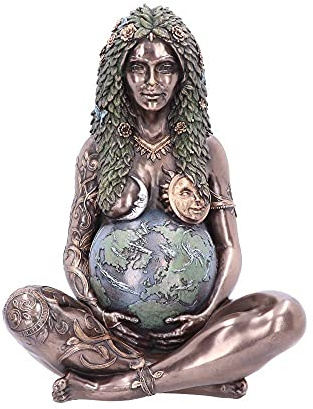 Nemesis Now Statuette Ethereal Gaia Art Statue, polyrésine, Bronze mère Terre, 30 cm