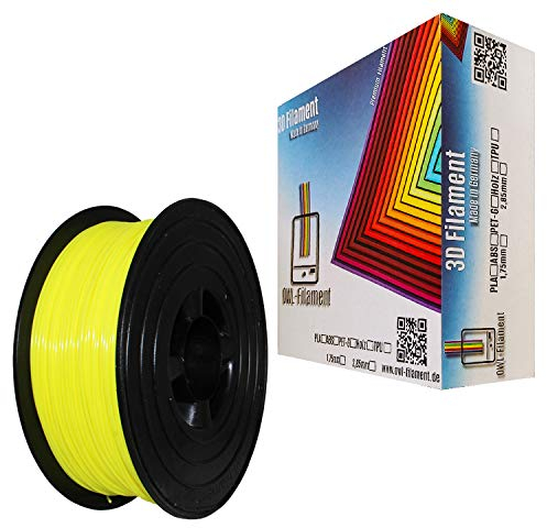 OWL-Filament 3D-Drucker PLA 1,75mm 1kg Spule Rolle (Neon Gelb)