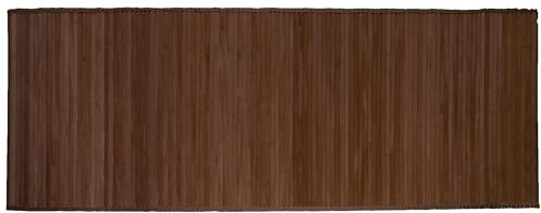 HERSIG - Alfombra de Bambú Natural Antideslizante para Interior 120x180 cm | Tipo Tatami Japonés Alargado; Estera de Madera Rectangular como Alfombra para Pie de Cama, Salón, Cocina o Dormitorio, Marrón