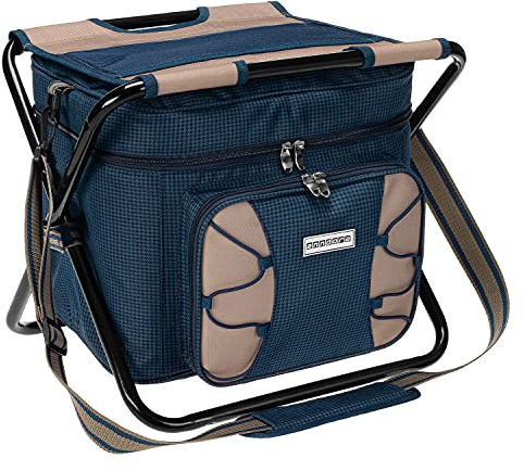 anndora XXL Kühltasche mit Hocker blau