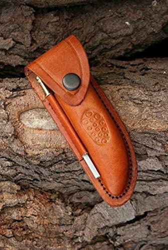 MAQSON Leder Hüllen, Messer Rind Leder, Messertasche Taschenmesser Messerscheide 729EA