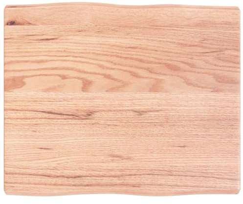 vidaXL Tischplatte 60x50x(2-4) cm Massivholz Behandelt Baumkante
