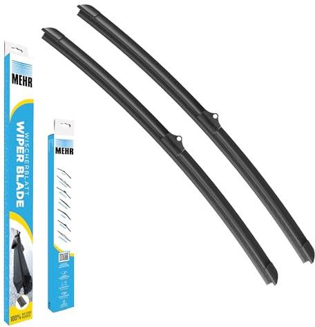 Mehr Flat Wiper Blades Fits Vauxhall Zafira Tourer 2.0 CDTi 130 (2011-) | Front | OE Quality | Set of 2 | Driver's Side 32 inch + Passenger's Side 28 inch