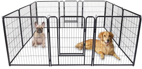 UISEBRT Lot de 12 enclos pour chiots avec porte - Flexible et pliable - Pour chien, chat, chiot, lapin (65 x 80 cm chacun)