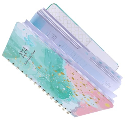 Gogogmee Planer Notizbuch Monatsplaner Kalenderbuch Organizer Tagesplaner Büro Schreibbuch Multifunktions Notizblock Planer Organiser